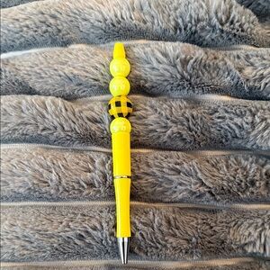 Yellow and Black Beaded Pen